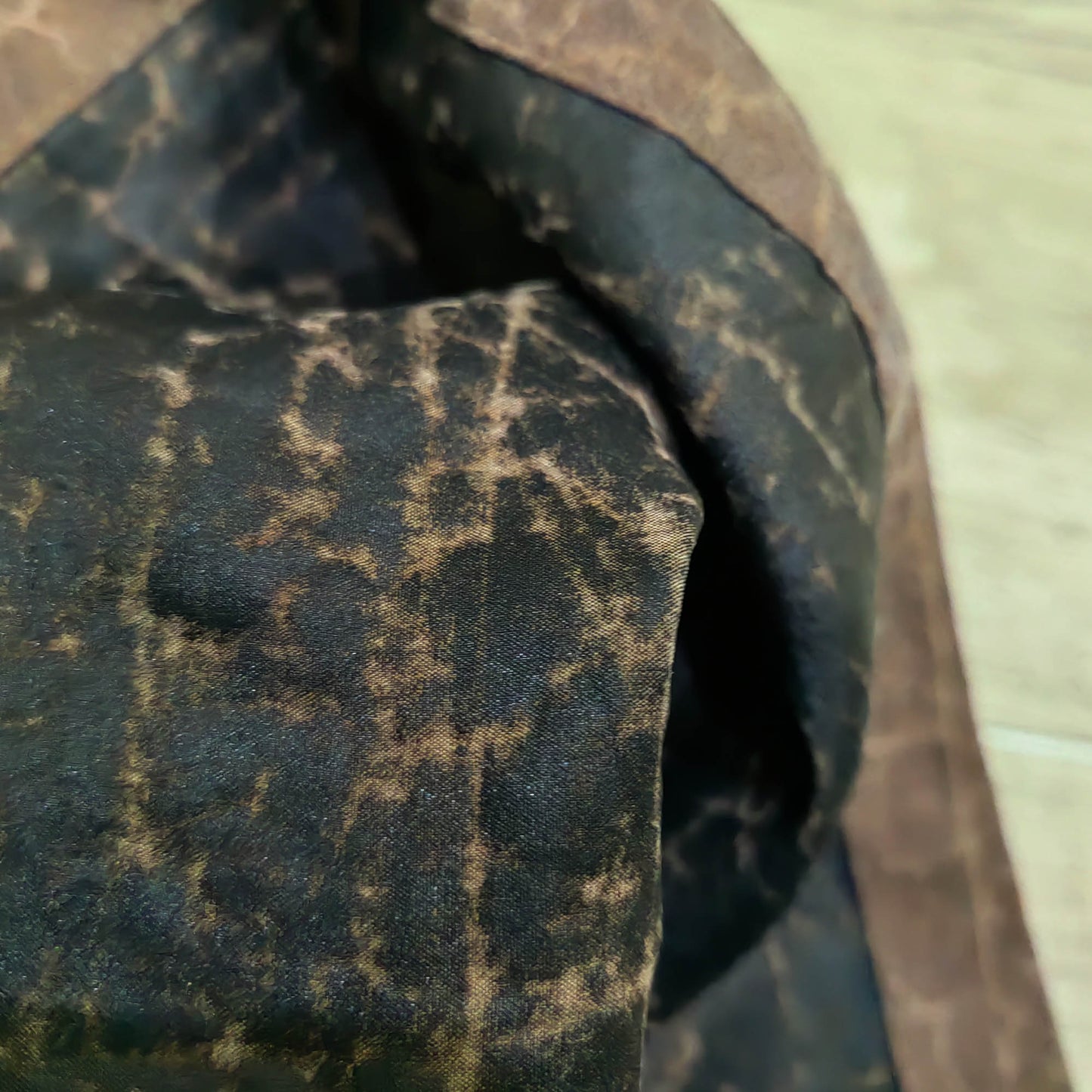 Gambiered guangdong gauze cropped pants natural muddy dyeing gambiered silk pants