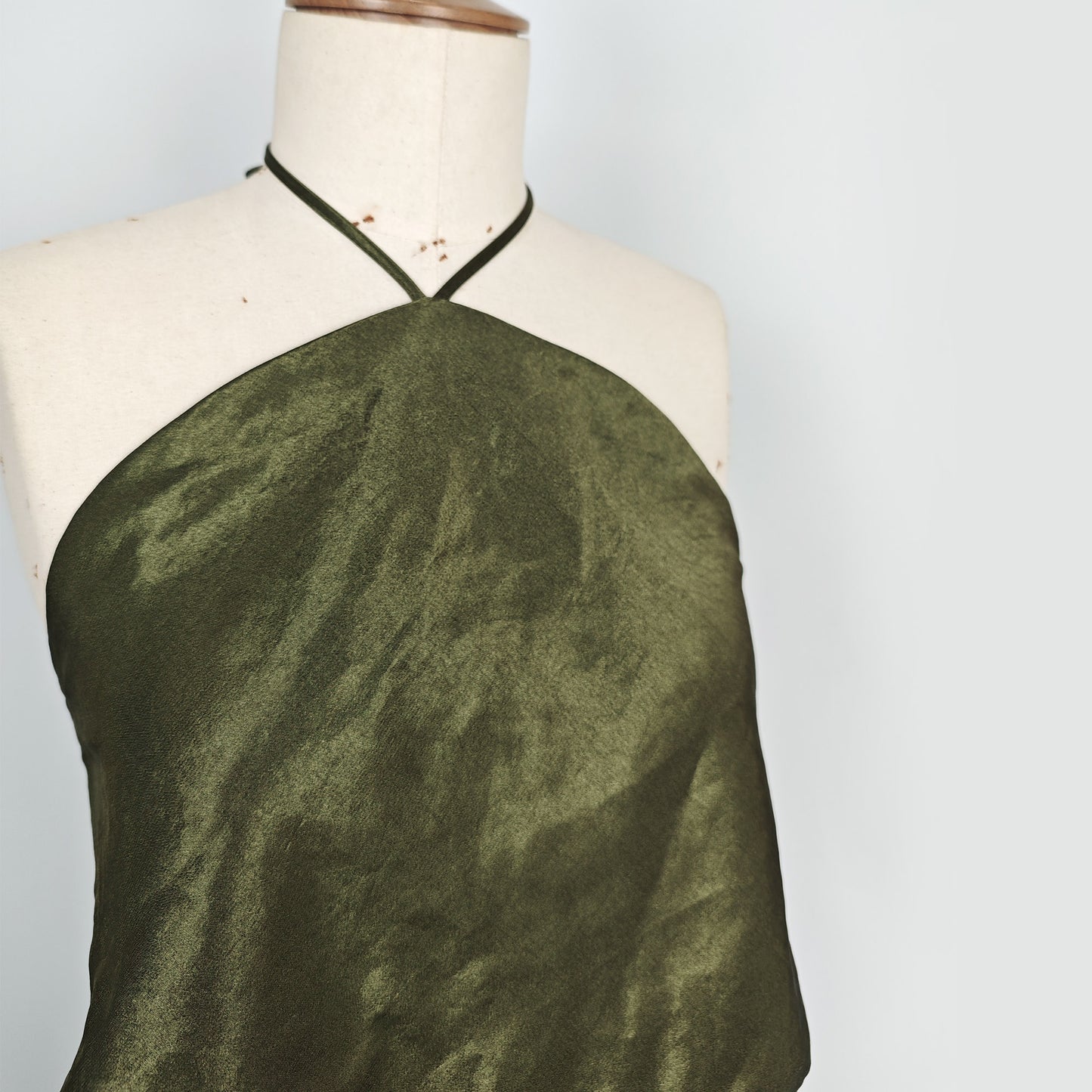 Chinese hanfu inner camisole with draw string Oriental Style Black and geen traditional Chinese camisole Neza Studio