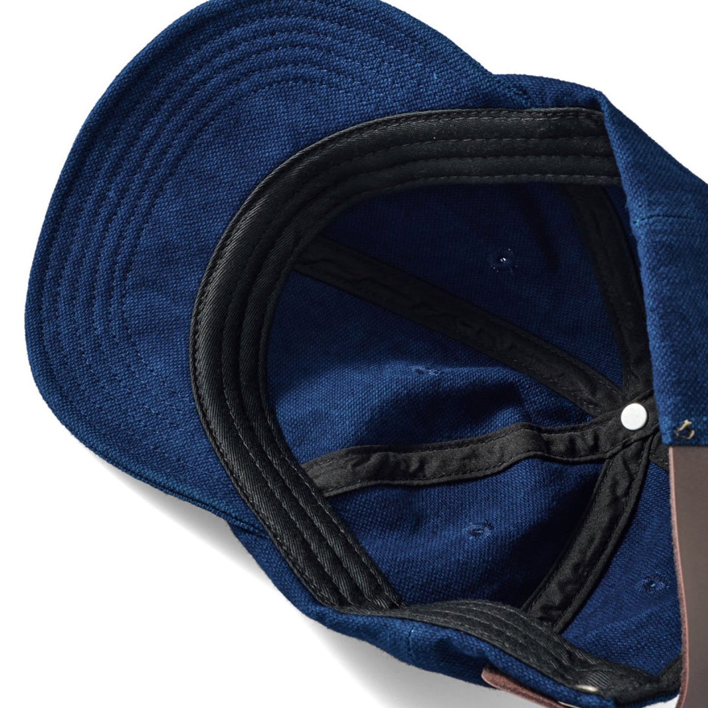Indigo Blue Baseball Cap Blue trucker cap plant dyed cap Adjustable Leather Band Newspaper Boy Cap blue baseball hat indigo hat denim hat