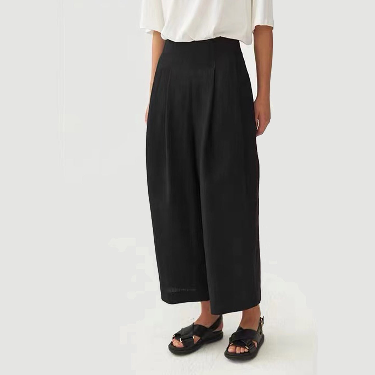 Linen Pants peg-top pants Fitted waist linen peg top pants custom size available