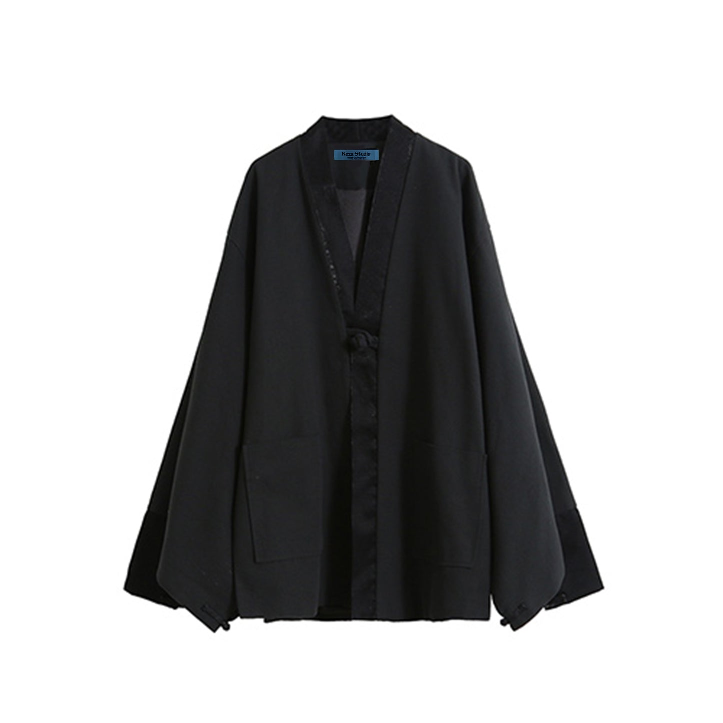 Neza Studio Black Hanfu coat Kimono coat oversized Hanfu jacket