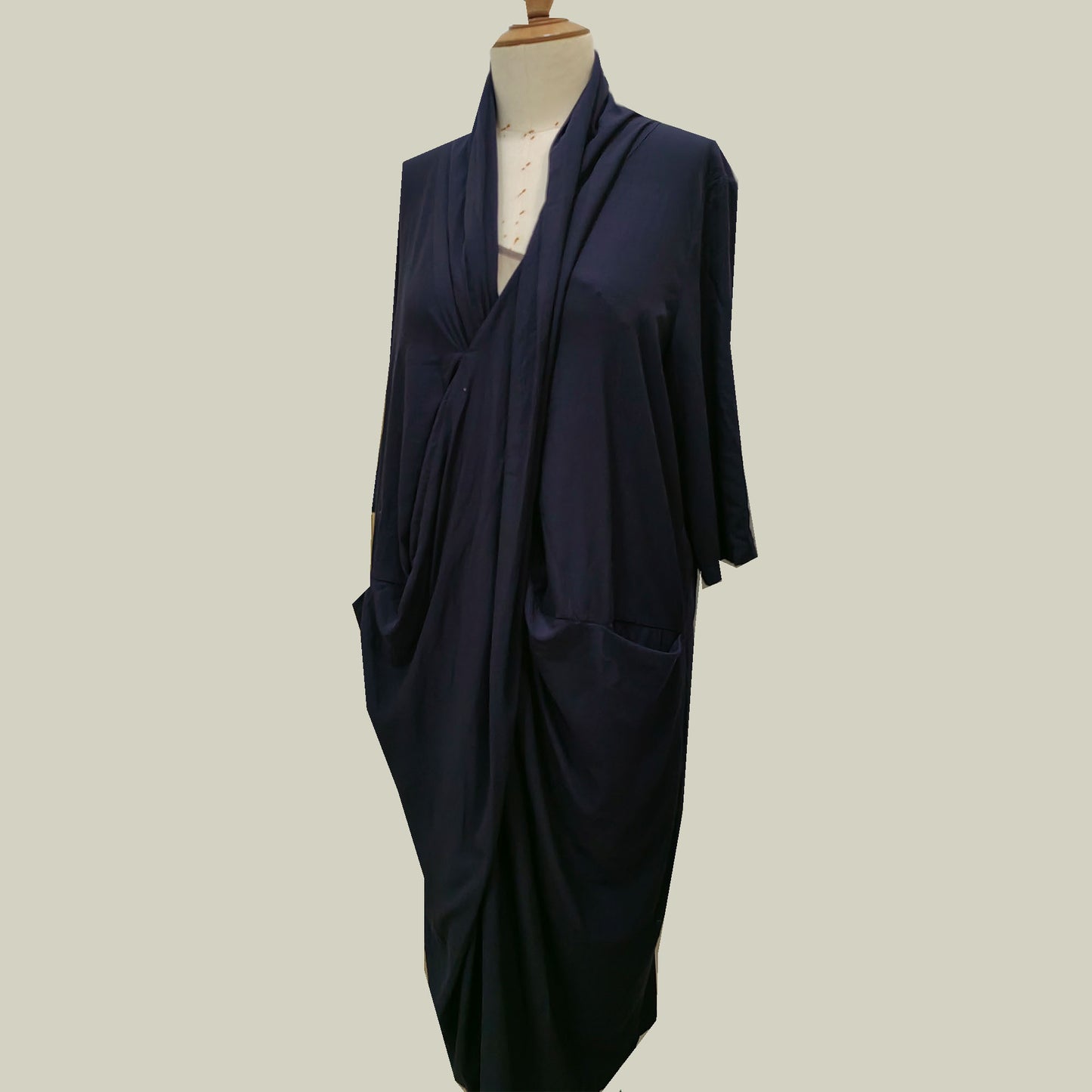 Shirt dress draping pattern shawl collar summer dress