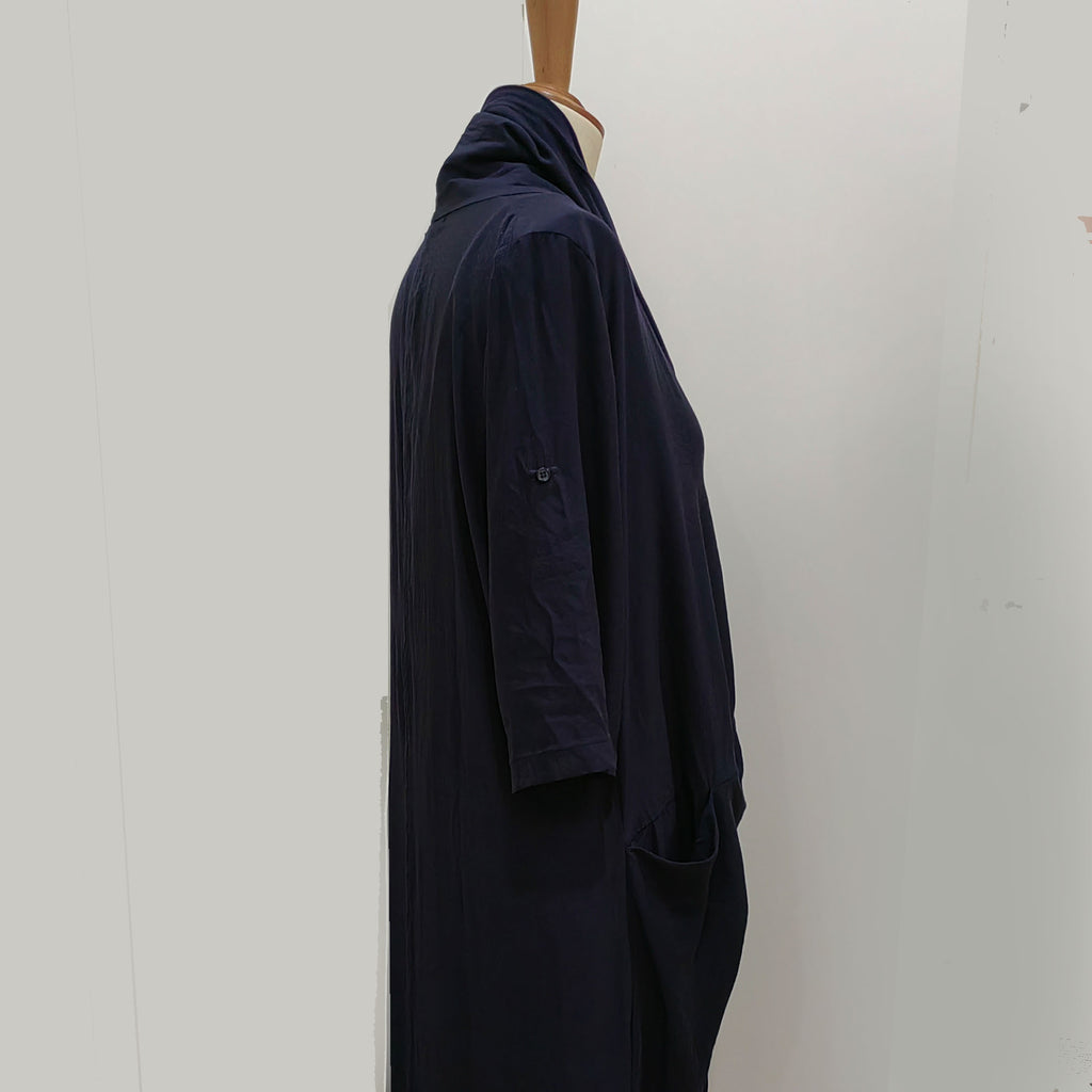 Shirt dress draping pattern shawl collar summer dress