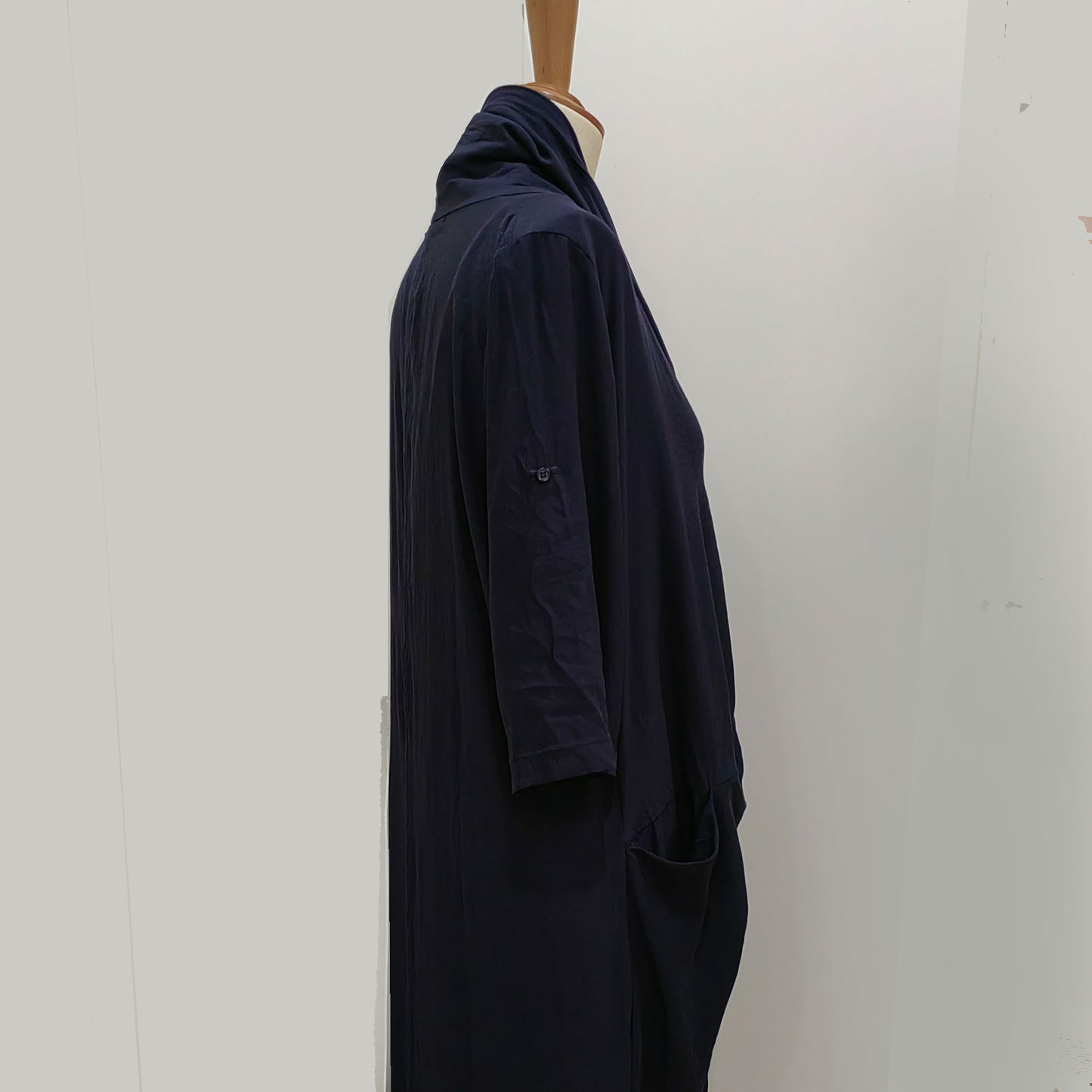 Shirt dress draping pattern shawl collar summer dress
