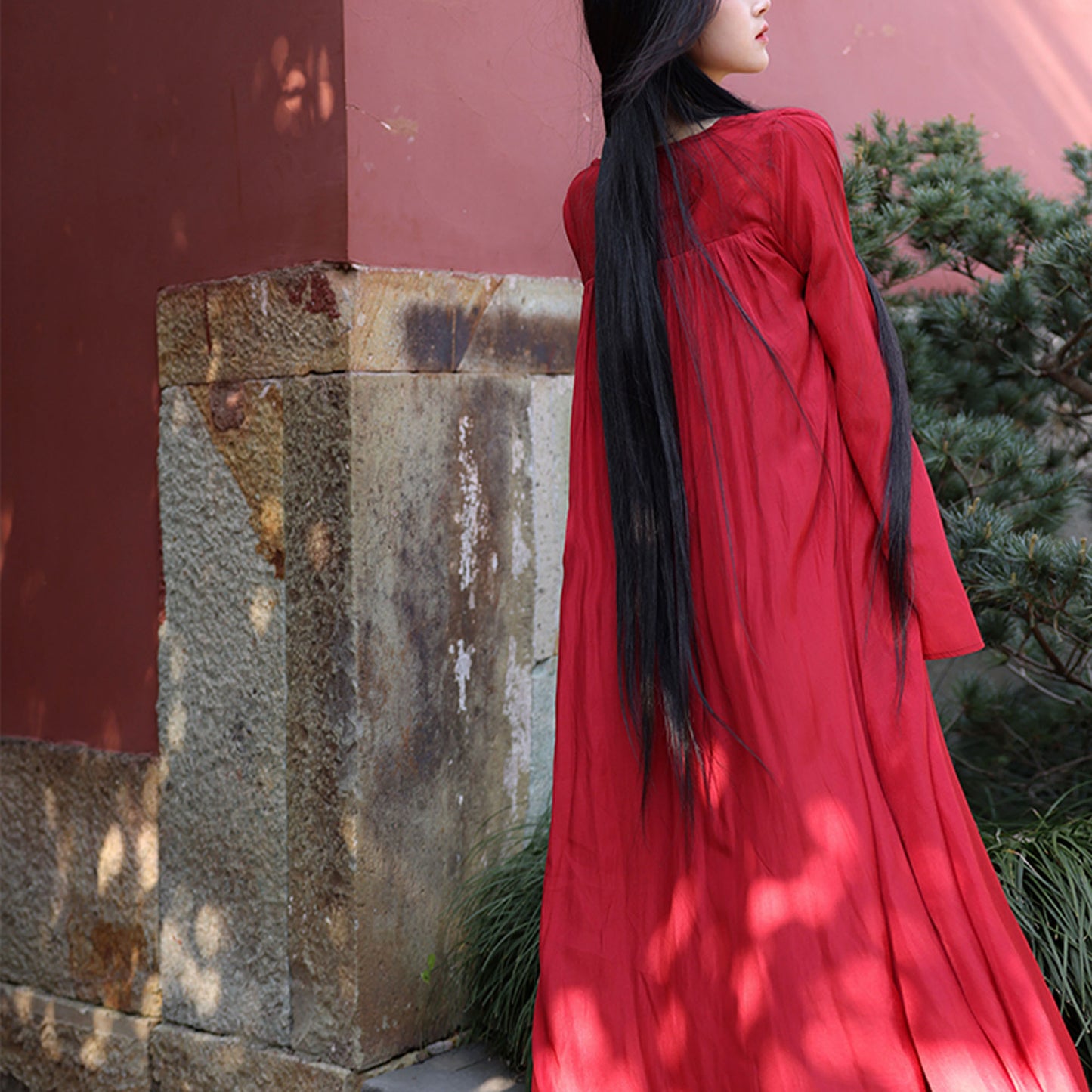 Long sleeves open cardigan top Tencel top layer dress