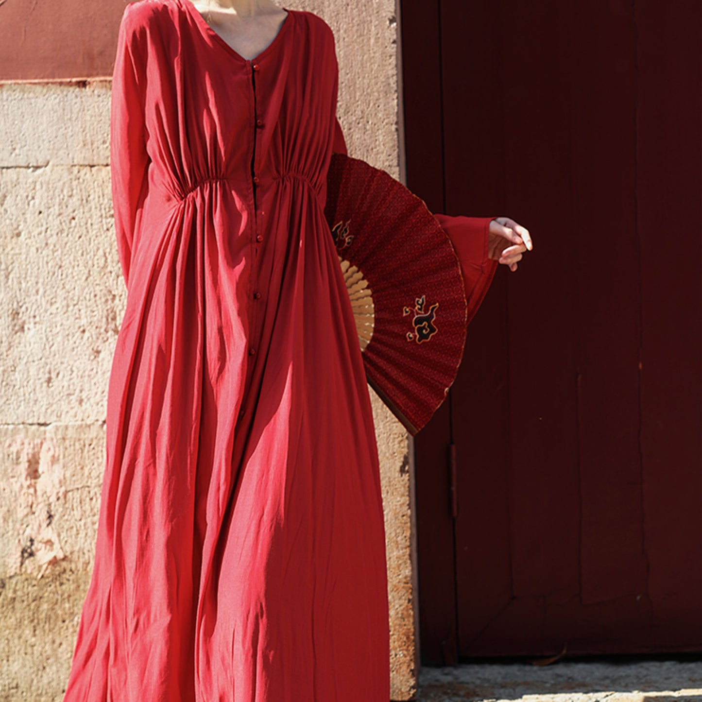 Long sleeves open cardigan top Tencel top layer dress
