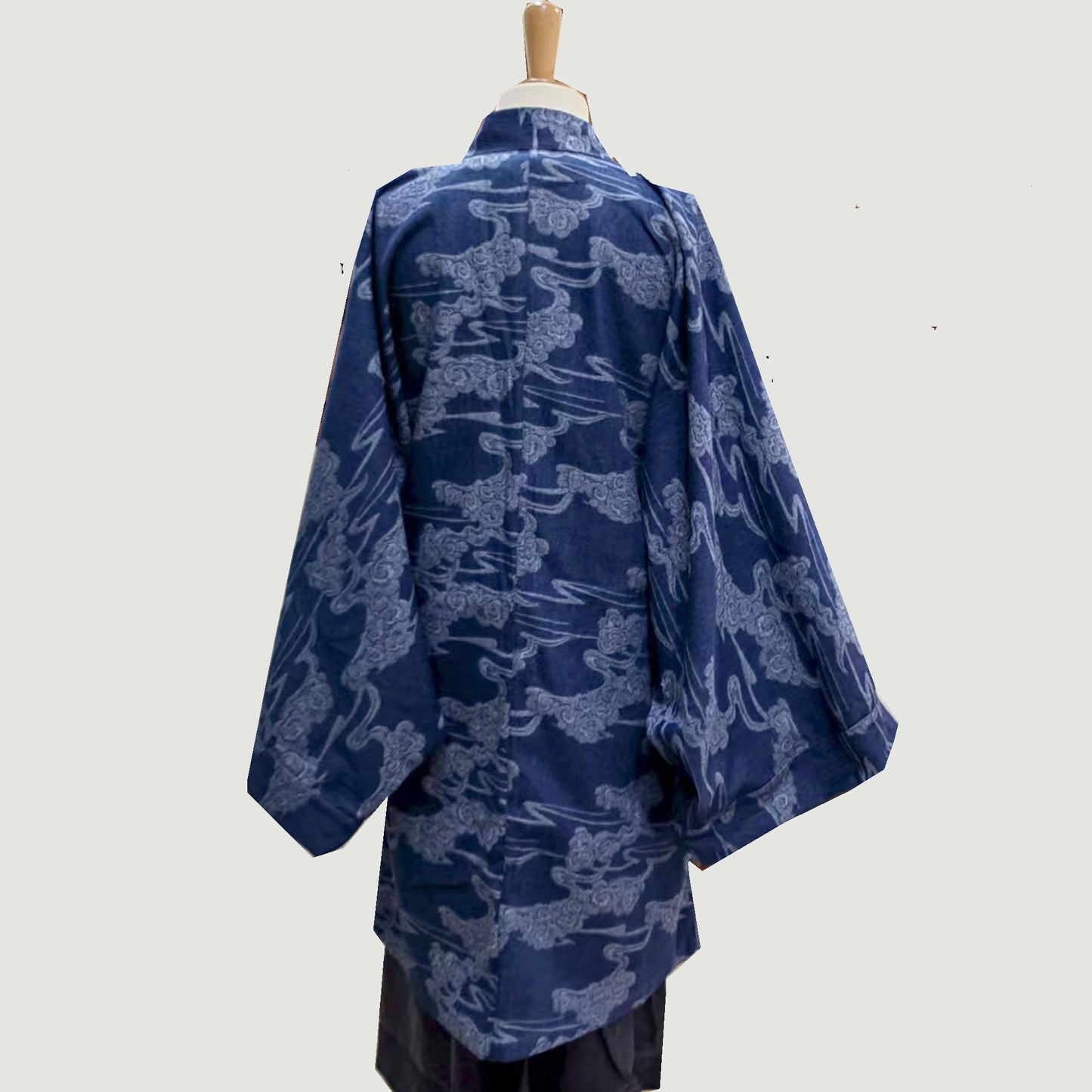 Denim Hanten jacket denim jacquard kimono jacket
