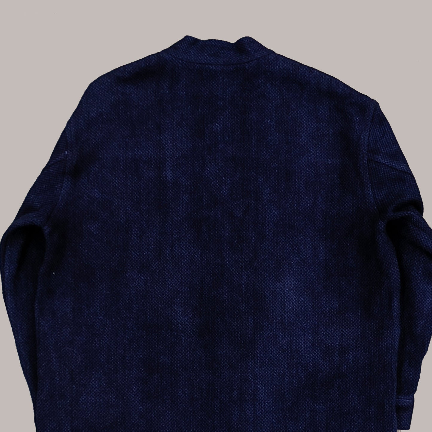 Kimono jacket Heavy sashiko cotton kimono plant dyed indigo color with sashiko embroidery details