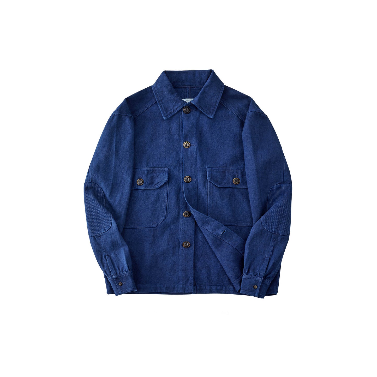 Natural Indigo dyeing jacket with 2 large pockets cotton indigo dye jacket natural blue woad dyeing jacket