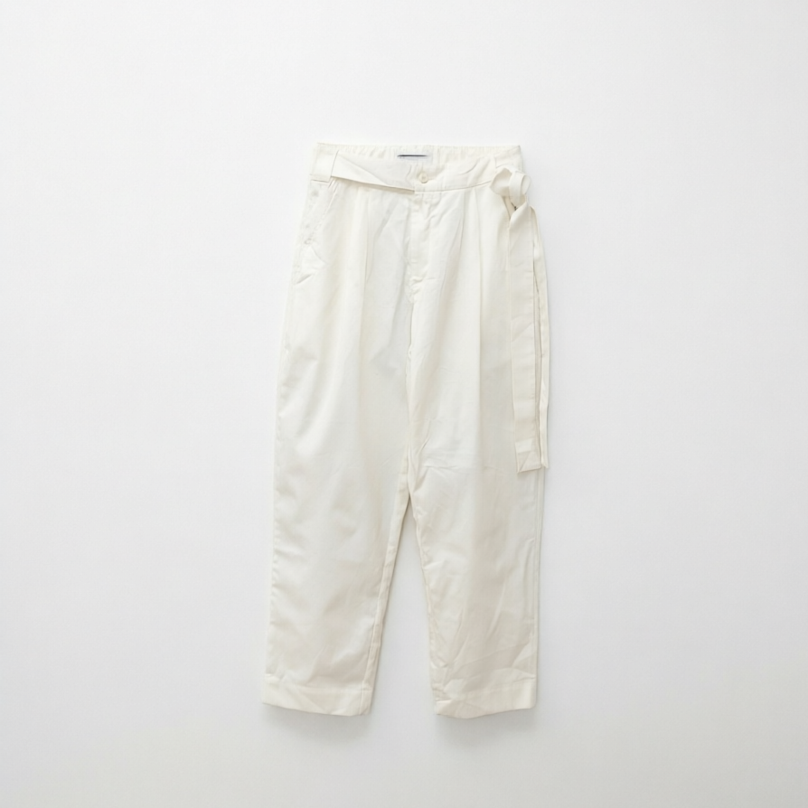Cotton pants with long belt relax fit trousers unisex pants