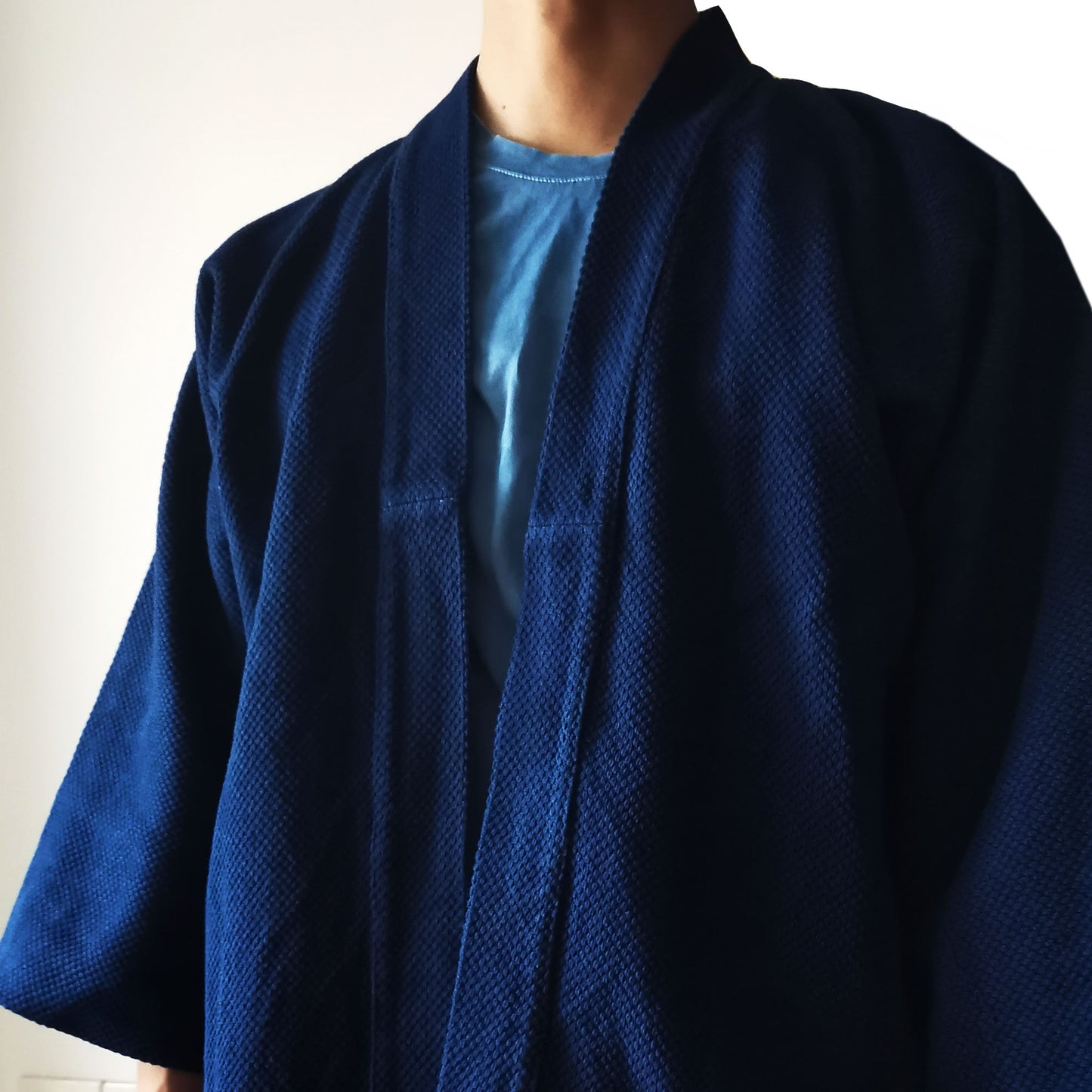 Neza Studio Kendo Jacket Japanese Kendo Jacket Indigo Sashiko Noragi Cotton Blue Coat sashiko hanten jacket sashiko indigo kimono sashiko