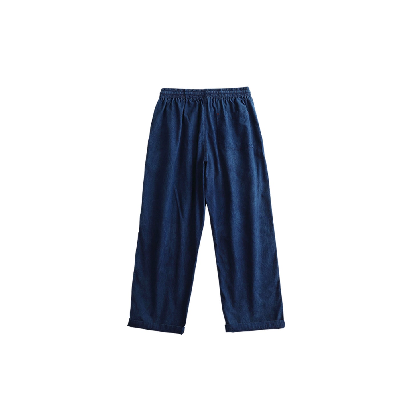 Indigo blue Pants dye trousers natural plant dye cotton pants Unisex Pants with Elastic Band waist Summer Pants