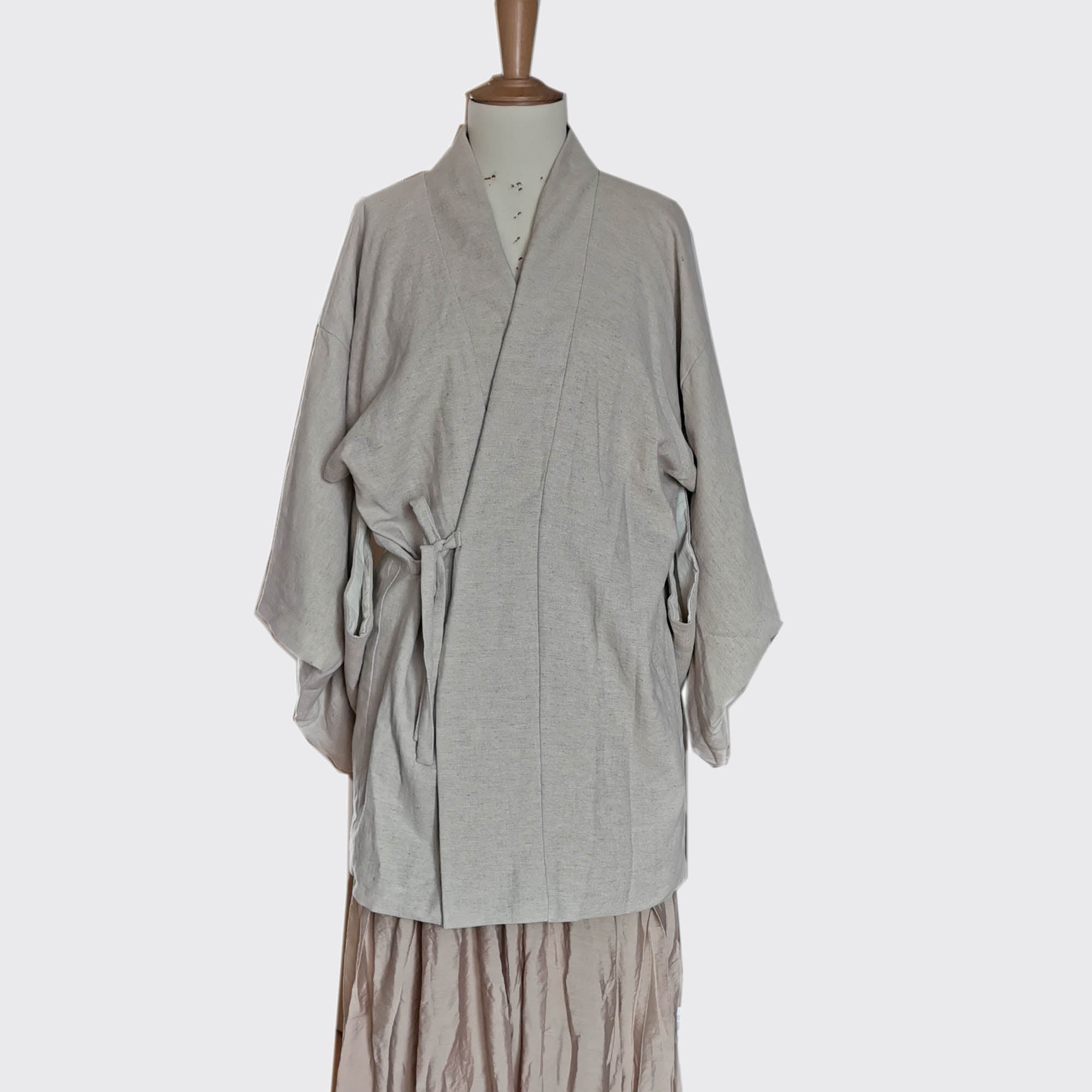 Linen Kimono Natural linen kimono top Squared sleeves kimono jacket kimono shirt