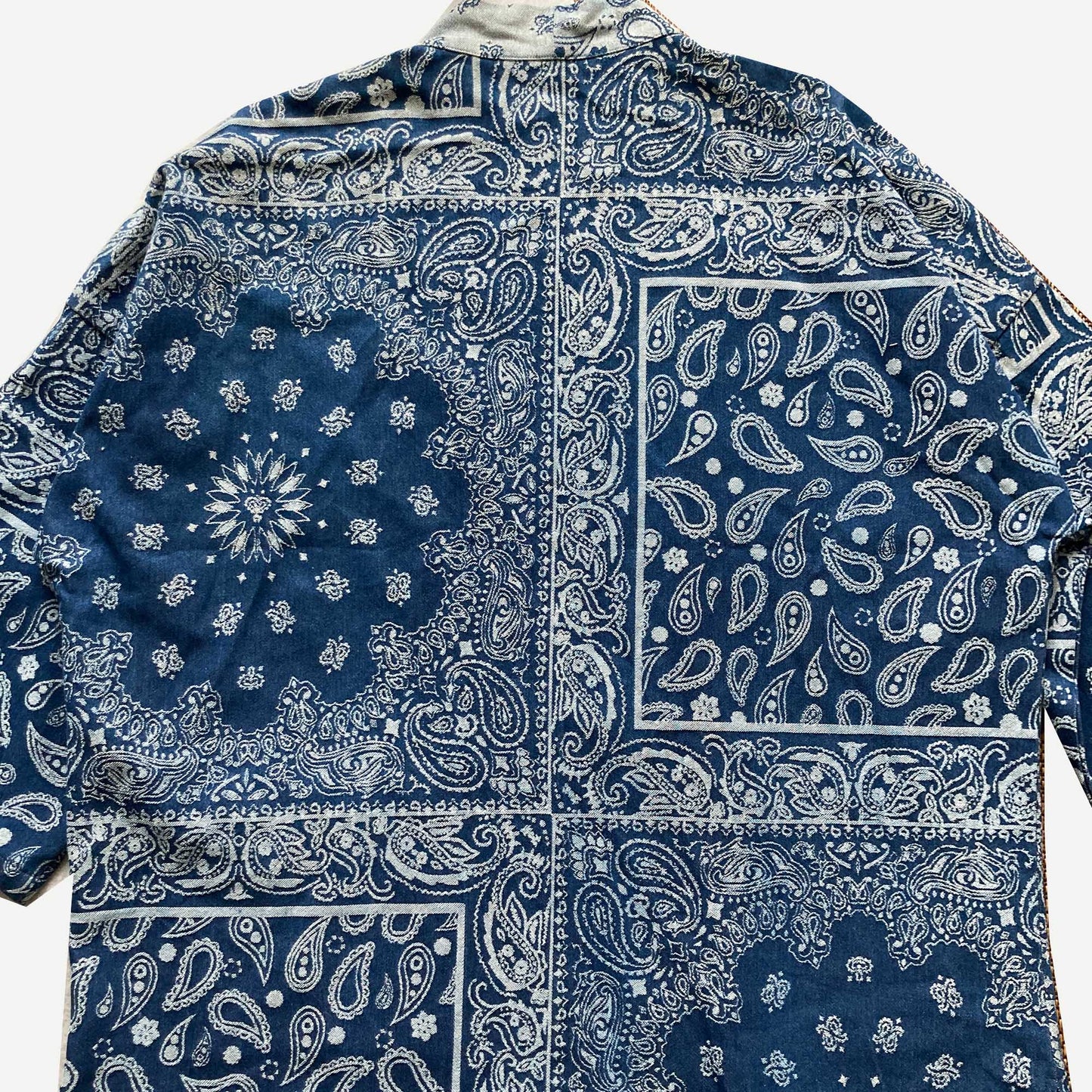 Denim Kimion Cotton Jacquard Paisley Motif Fabric Japanese Kimono Modified Kimono Japan Clothing Kimono Top Denim Kimono Japanese Top Unisex