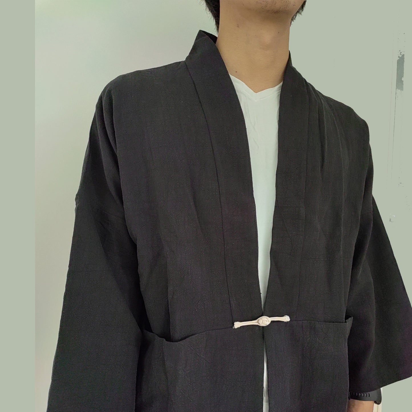 Neza Studio Cotton Hanfu top men's Hanfu jacket cotton linen blended