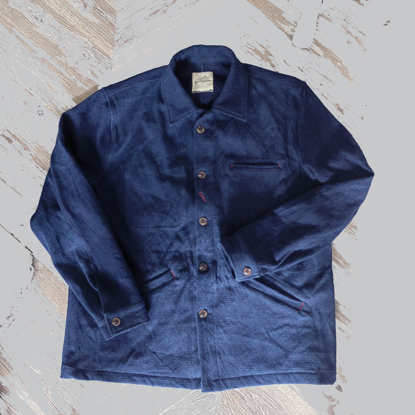 Sashiko Jacket Natural plant dye Indigo cotton fabric Retro style jacket indigo jacket sashiko shirt sashiko jacket sashiko top