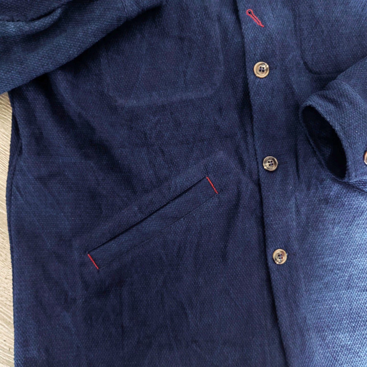 Sashiko Jacket Natural plant dye Indigo cotton fabric Retro style jacket indigo jacket sashiko shirt sashiko jacket sashiko top