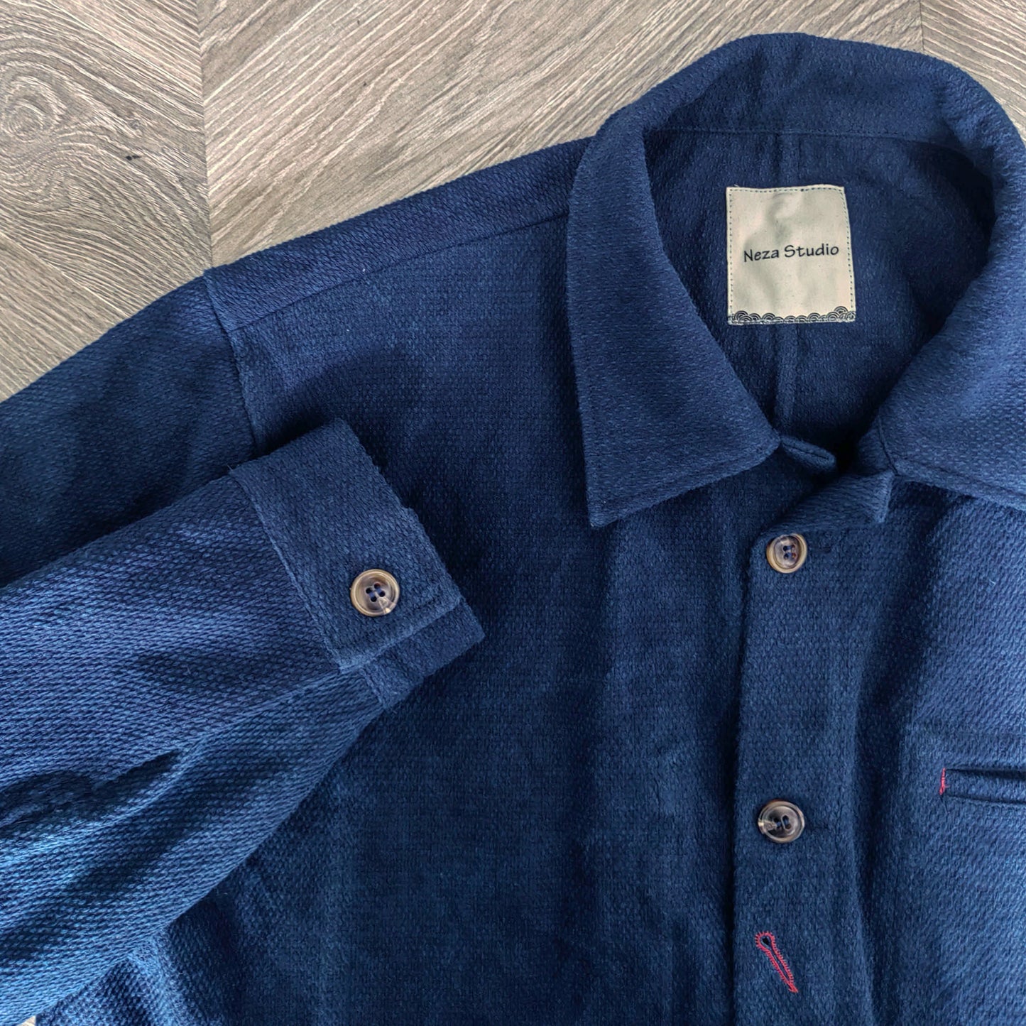 Sashiko Jacket Natural plant dye Indigo cotton fabric Retro style jacket indigo jacket sashiko shirt sashiko jacket sashiko top