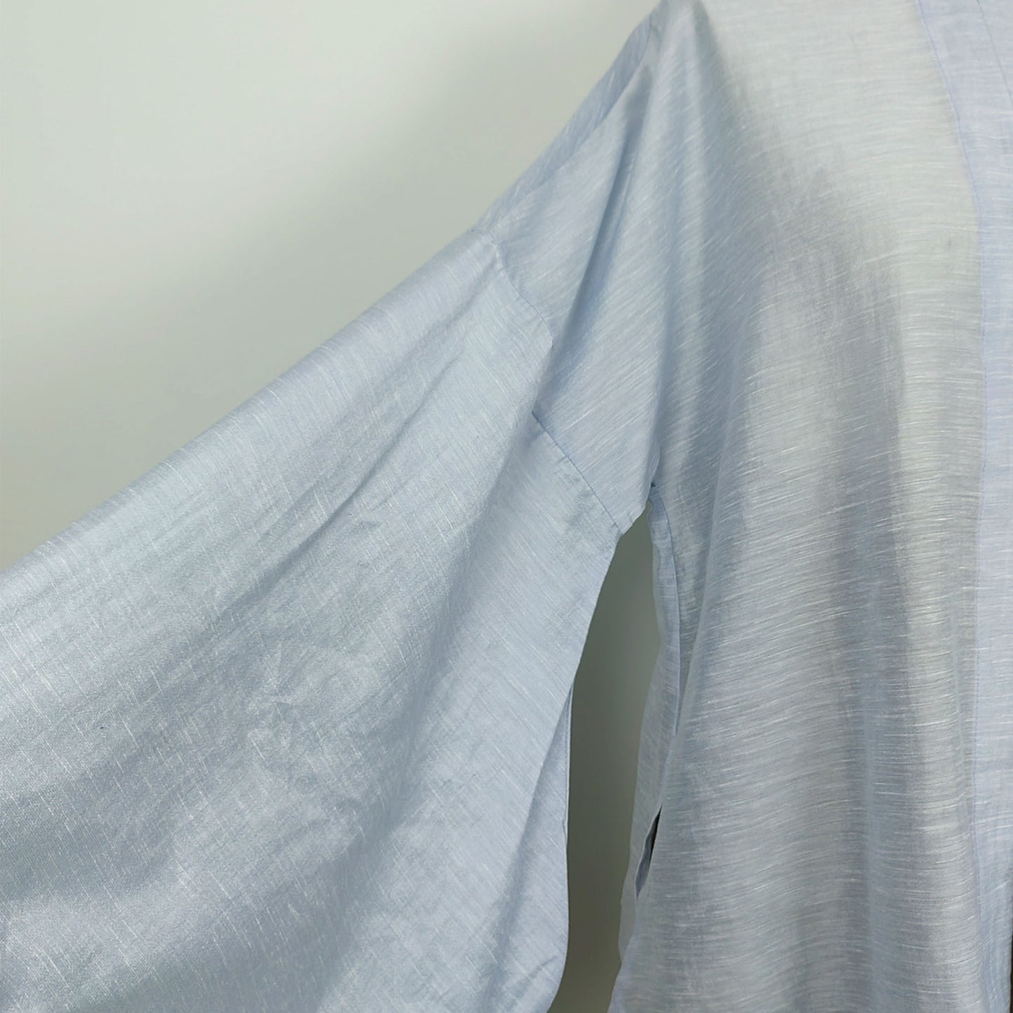 Curvy sleeves spring blouse tencel fabric Chinese style Ming dynasty style shirt