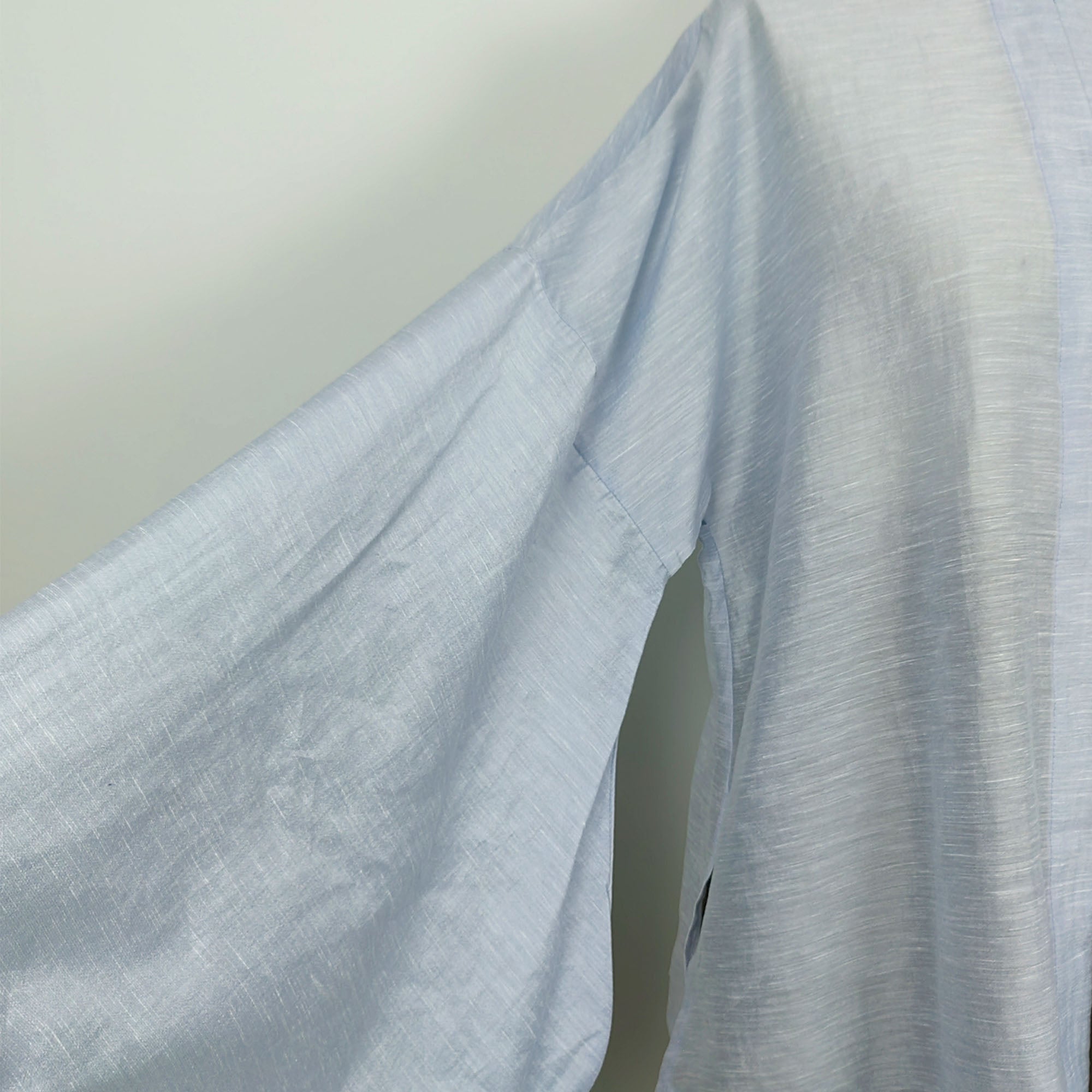 Curvy sleeves spring blouse tencel fabric Chinese style Ming dynasty style shirt