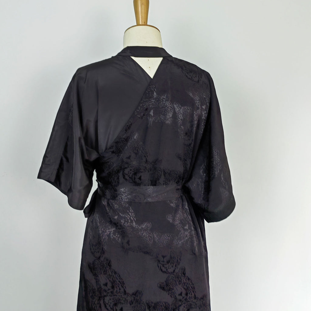 WU XIA style black dress v neck cross front lapel wrap dress Chinese Style modified hanfu black wrap dress