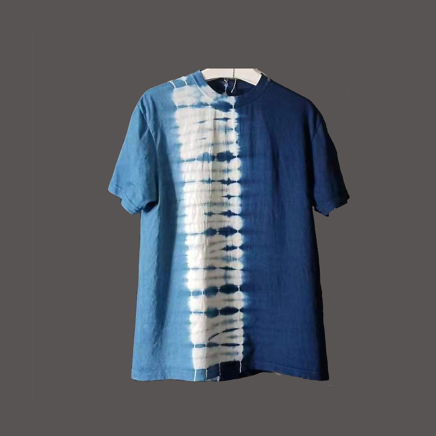 Neza Studio Indigo Blue Dye Tee shirt tie dye Tee shirt Dark blue indigo Tee shirt unisex cotton tee shirt