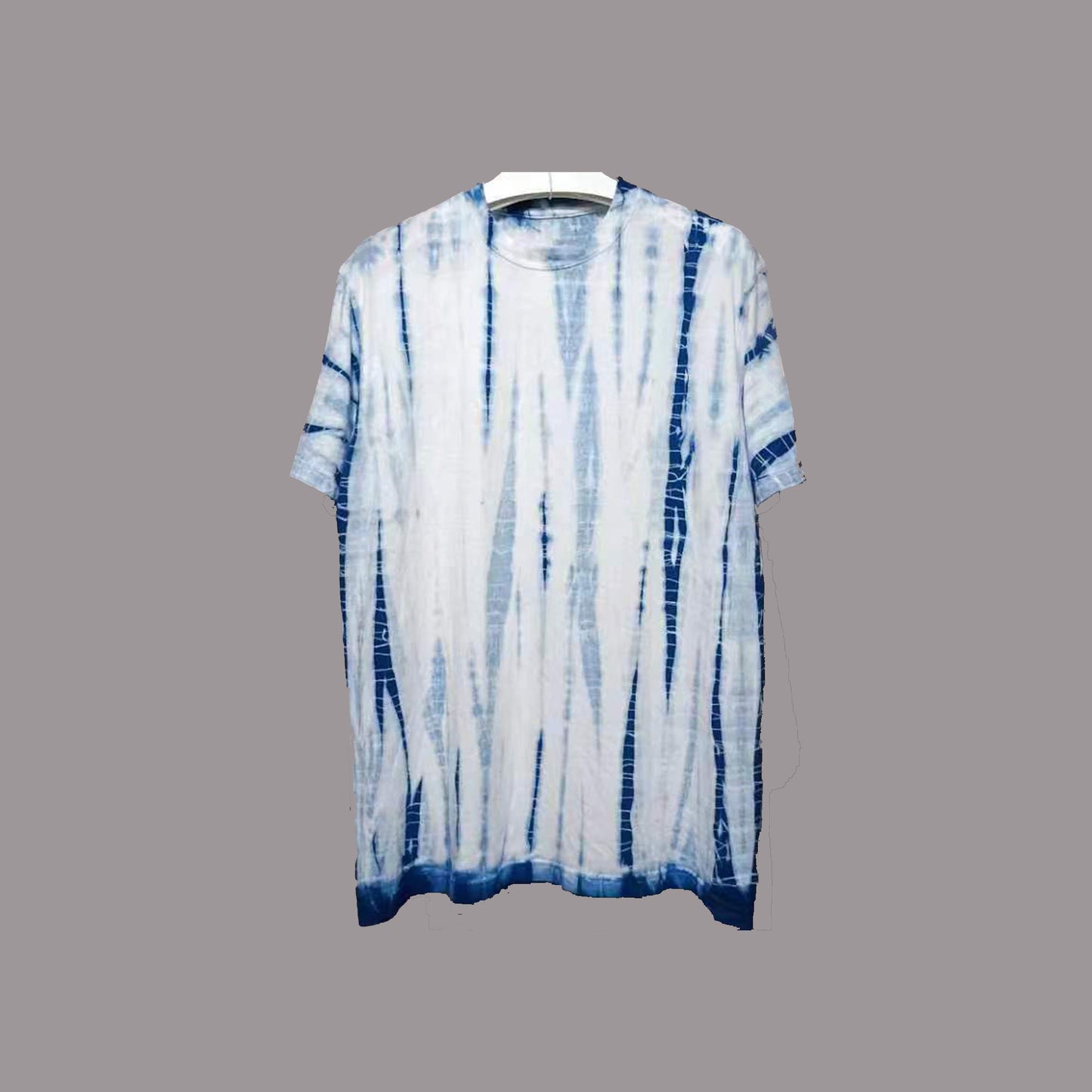 Neza Studio Indigo Blue Dye Tee shirt tie dye Tee shirt Dark blue indigo Tee shirt unisex cotton tee shirt