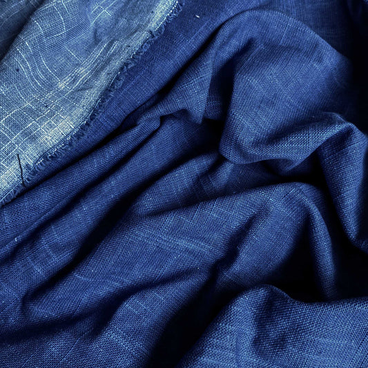 Indigo blue dye Tie dye natural plant dye linen handmade crafts supply Shibori Home decorative fabric ONE meter per unit linen cotton