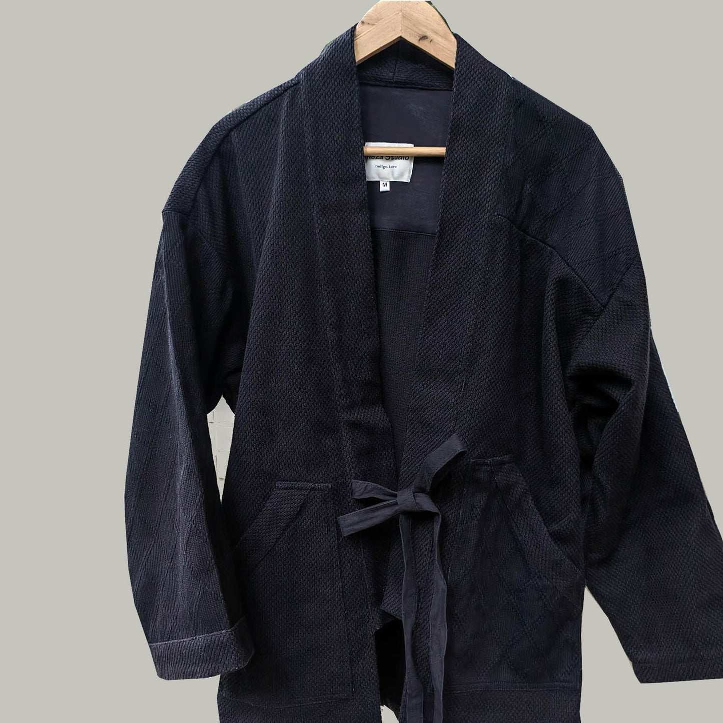 Neza Studio Noragi Jacket Japanese Jacket Kendogi Top Indigo Blue Jacket Sashiko Fabric CUSTOM MADE Kimono Jacket Japanese Clothing