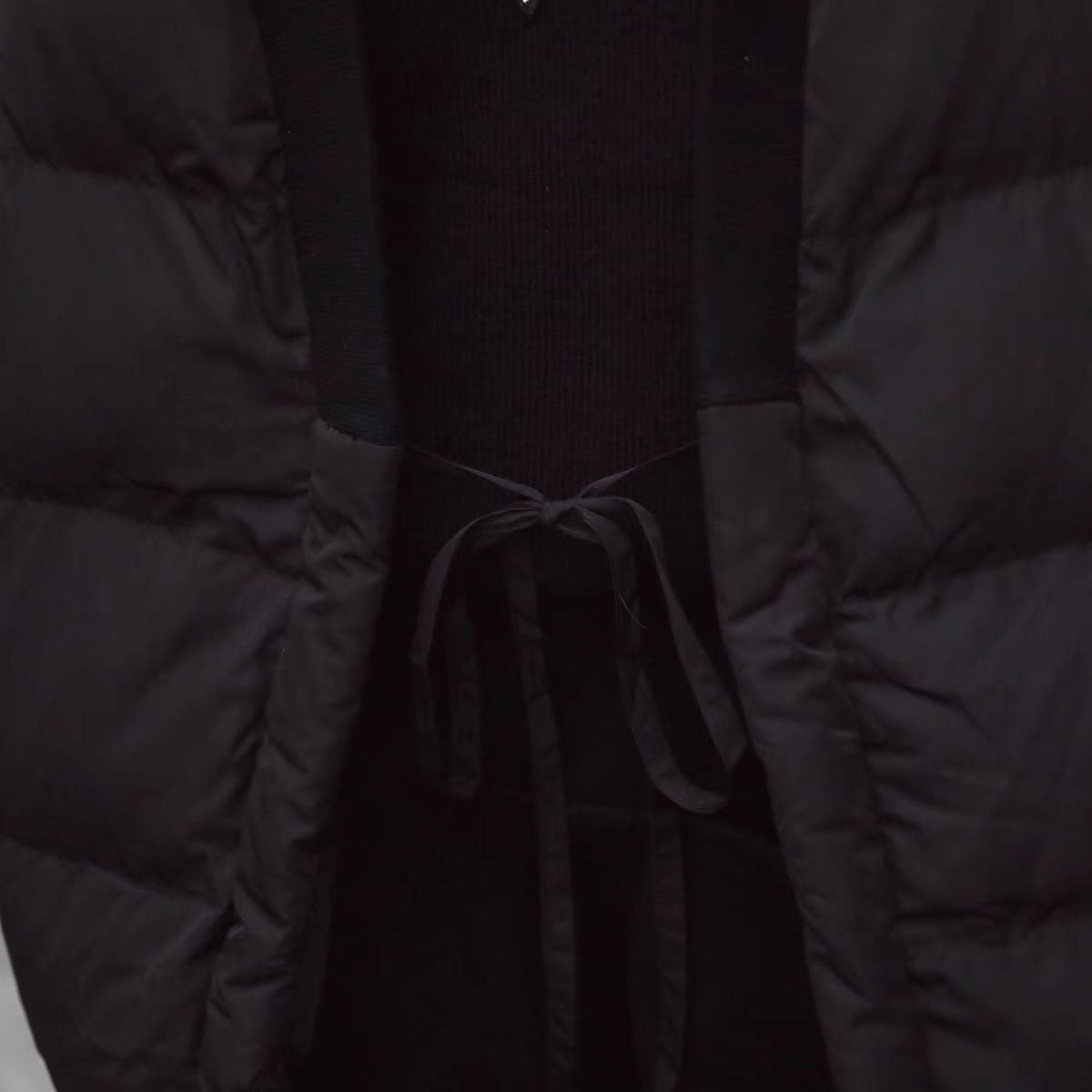 Black long kimono winter padded black kimono women size