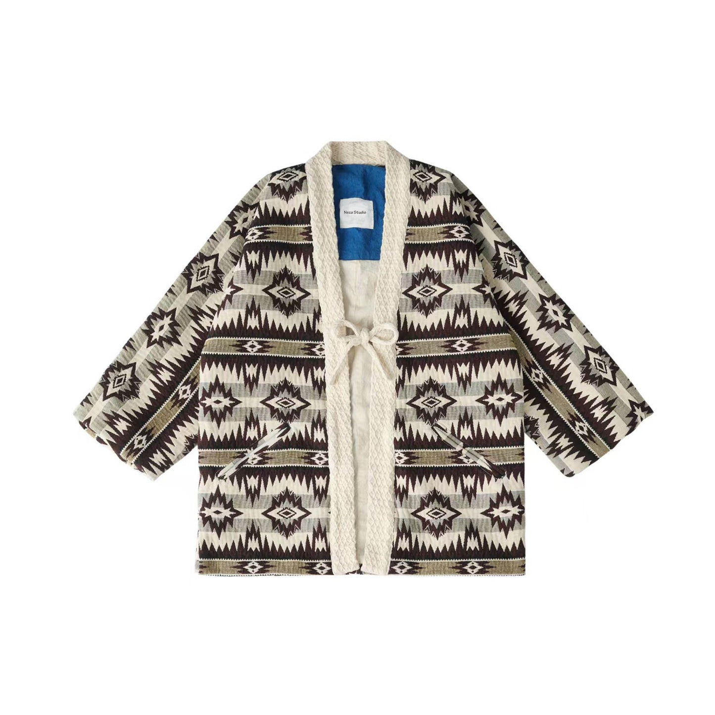 Men's kimono Indiana motif kimono coat kimono jacket winter kimono coat retro style kimono jacket