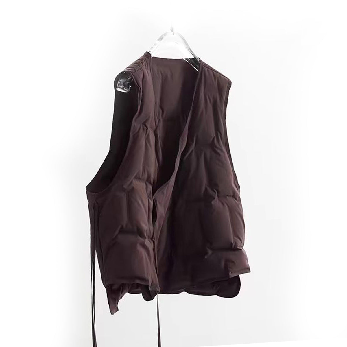 Down vest light weight down vest cross front over lapping design down weight