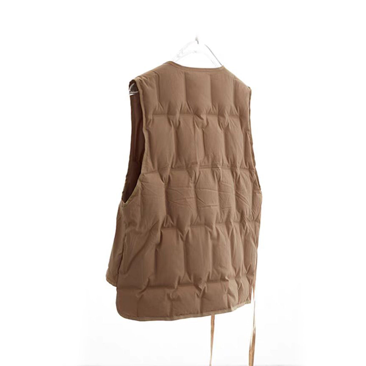 Down vest light weight down vest cross front over lapping design down weight
