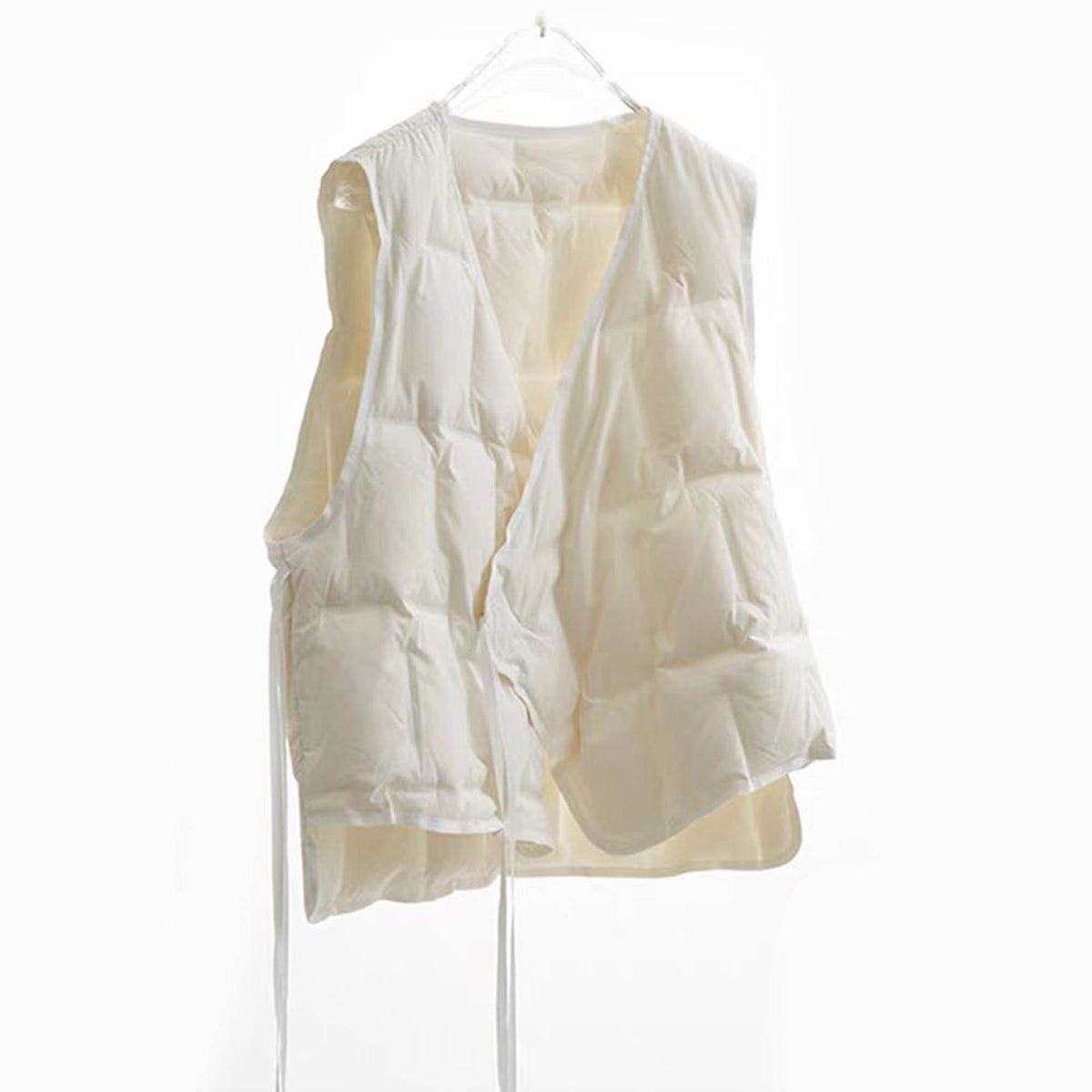 Down vest light weight down vest cross front over lapping design down weight