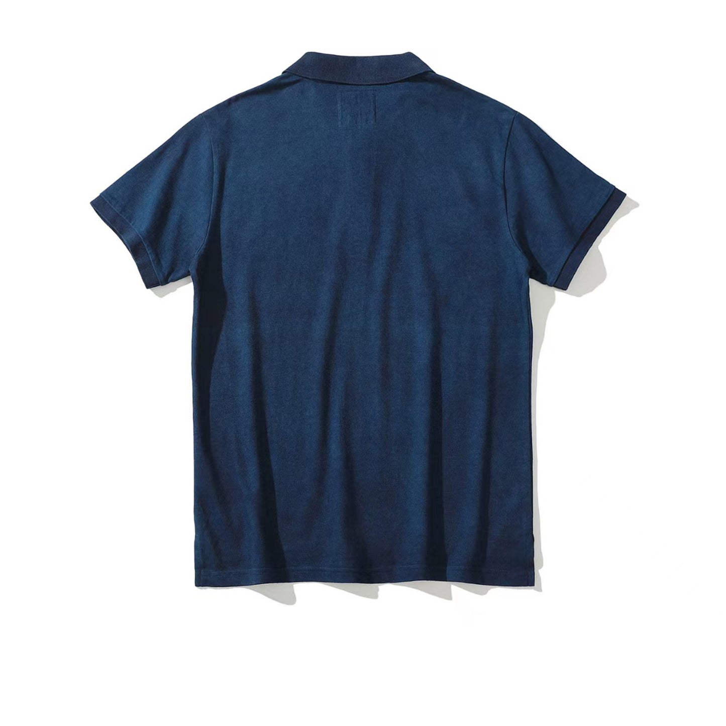Indigo Polo Shirt plant dyed T shirt Indigo blue  Tee Indigo navy blue cotton polo t shirts