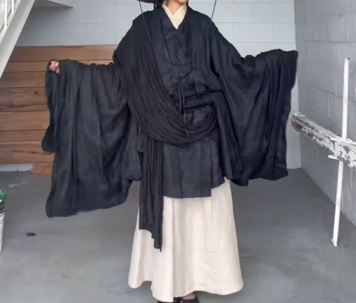 Light Weight ramie Haori style top extra long squared sleeves