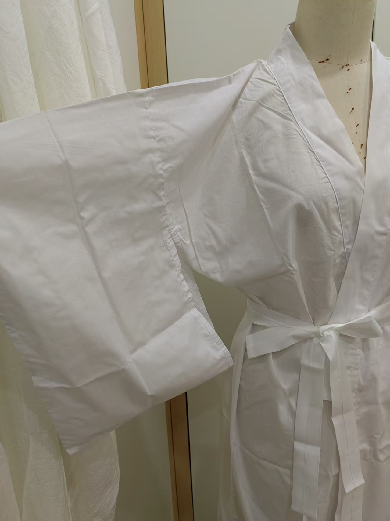 White cotton Yakuta Japanese kimono bathrobe inner wear yakuta cotton Juban