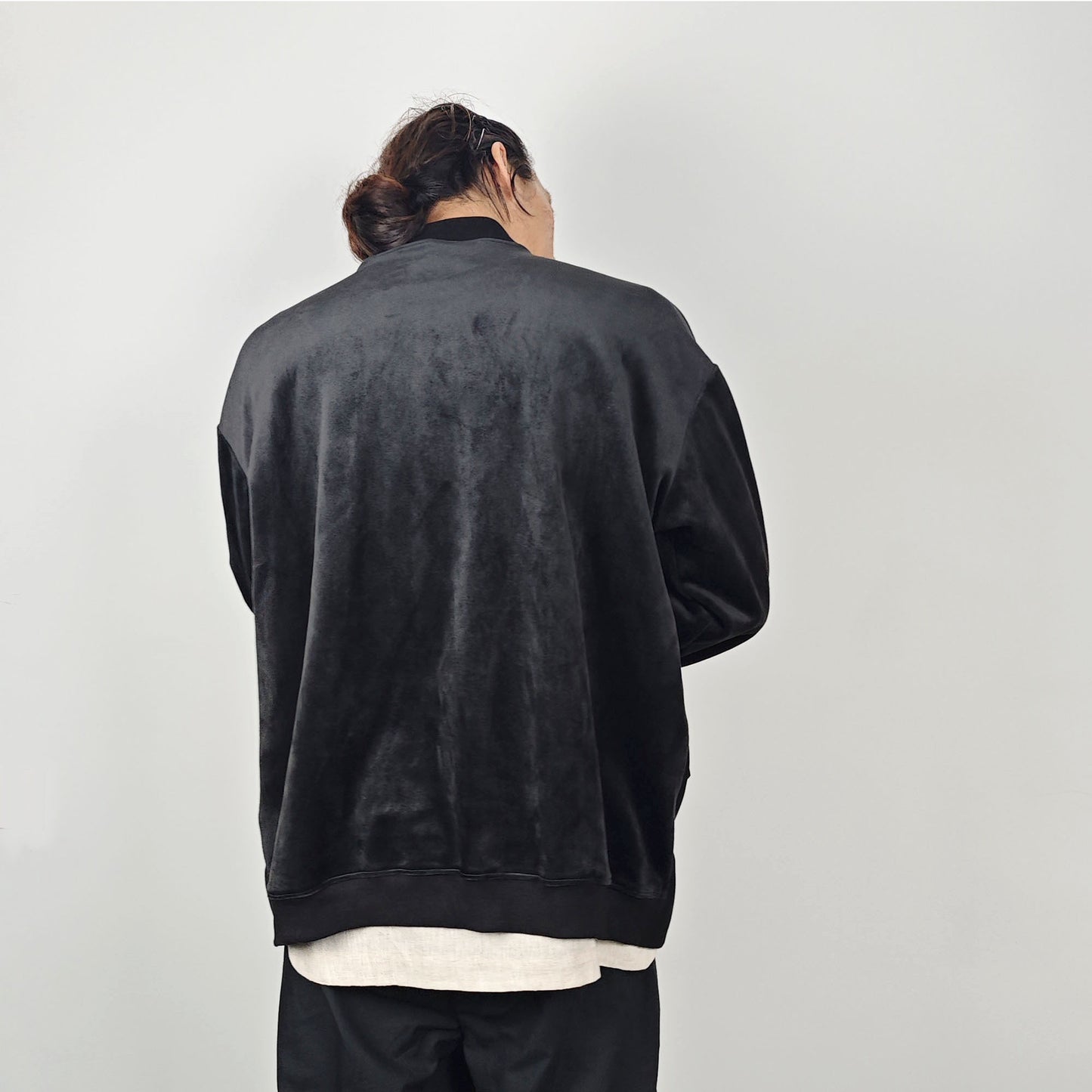 Unisex Kimono style jacket sweater mix with suit combine design top