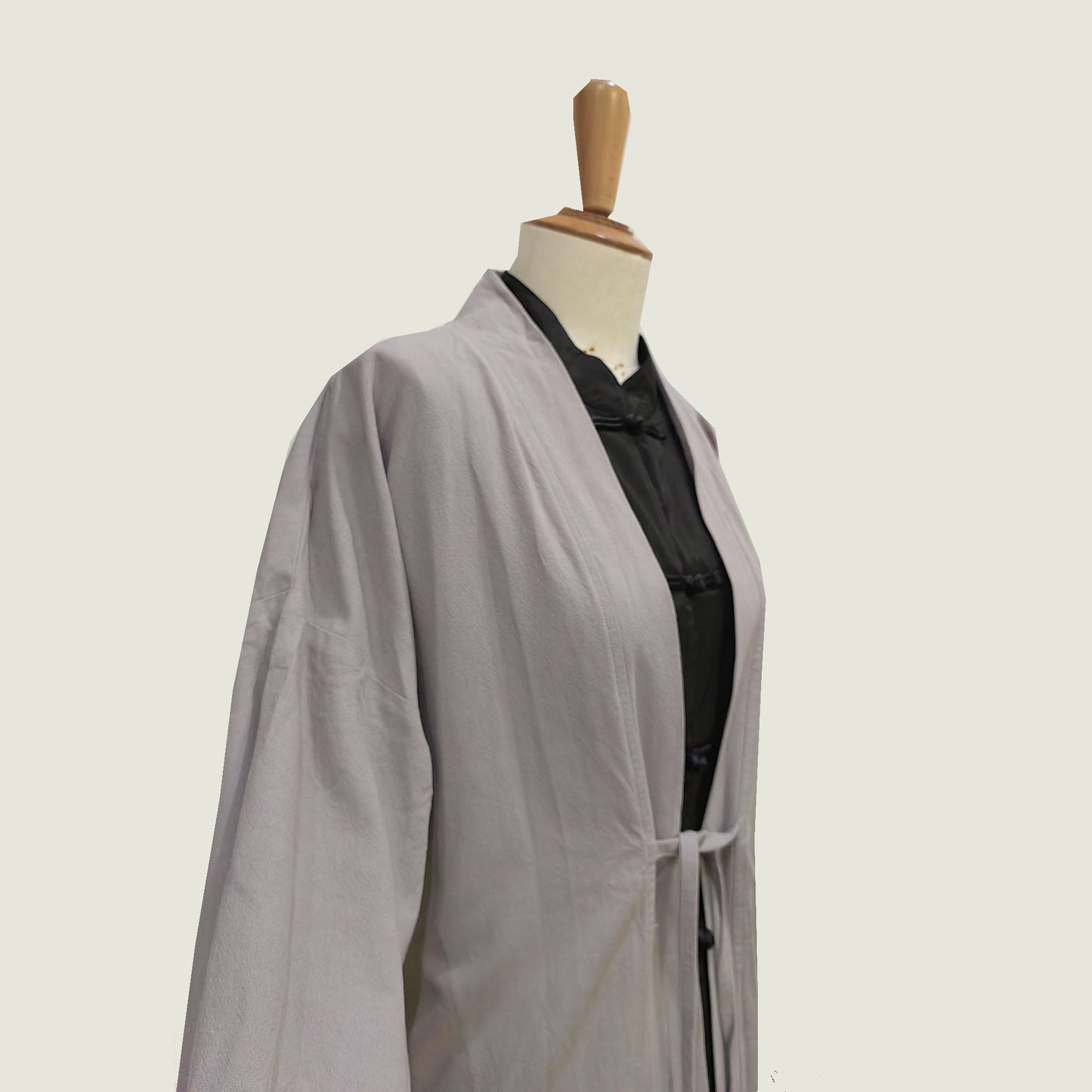 Cotton Hanfu top layer long cardigan cotton cardigan hanfu style top layer jacket Chinese style long shirt