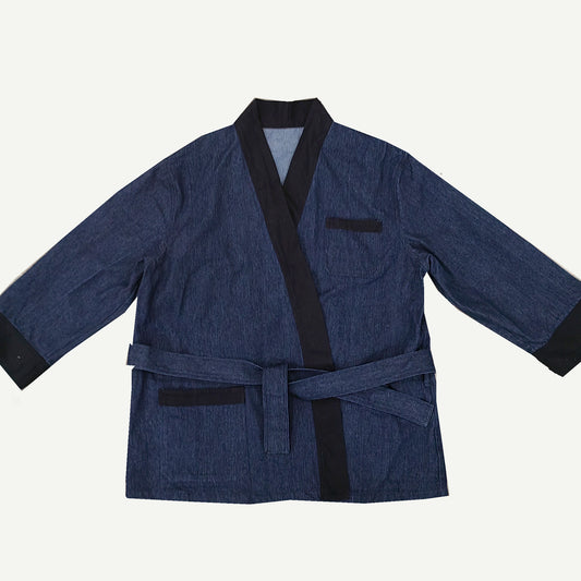 Custom made project mjr's jacket and work pants thick denim sashiko fabric kimono