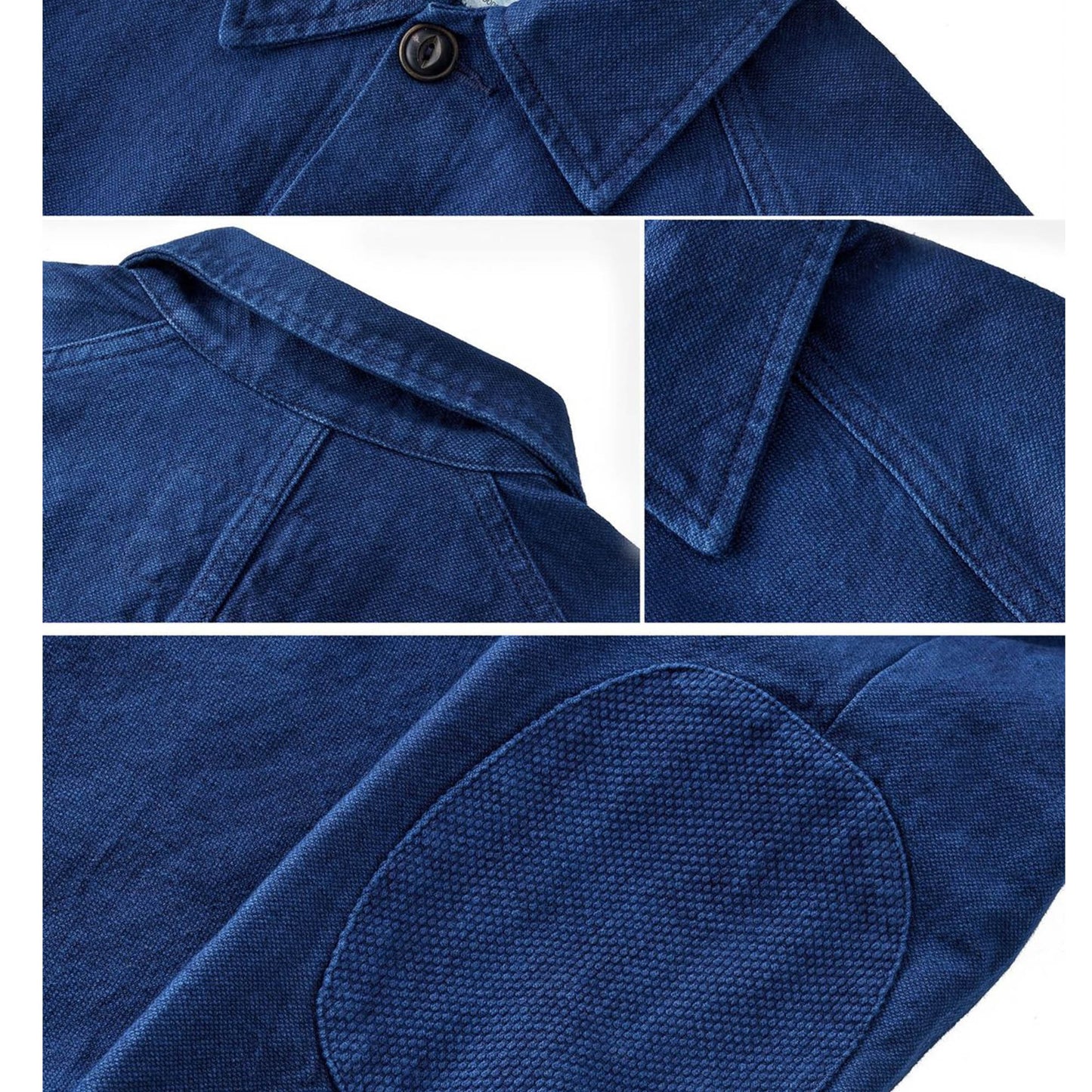 Natural Indigo dyeing jacket with 2 large pockets cotton indigo dye jacket natural blue woad dyeing jacket