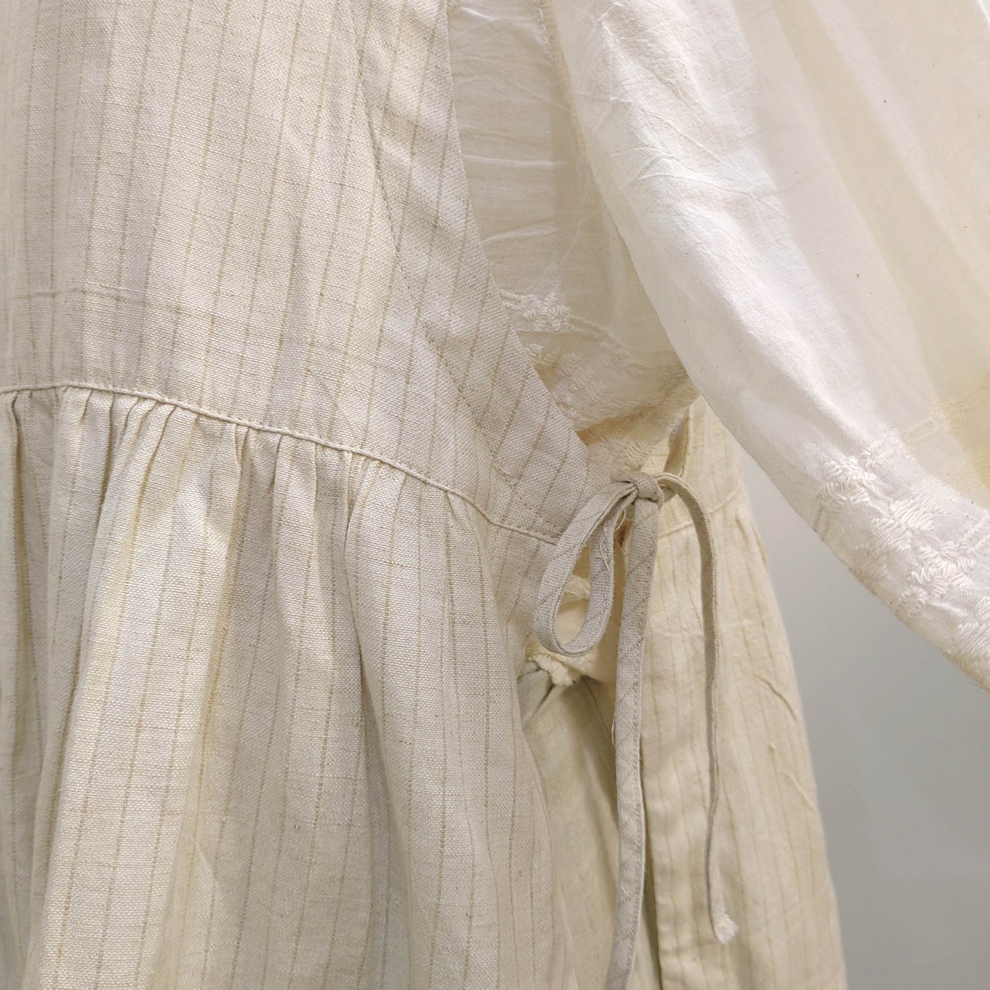 Spring Linen striped vest flare vest soft linen vest side open vest striped vest