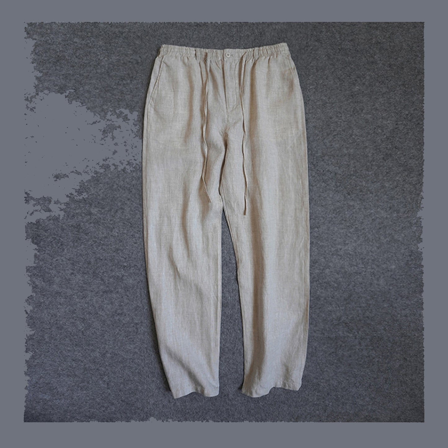 Washed Linen pants man's pants relax fit linen pants long loose fit comfy pants