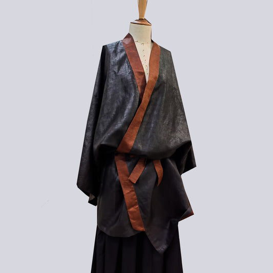 Heavy Silk Canton gambiered mud dyed silk Ryuso