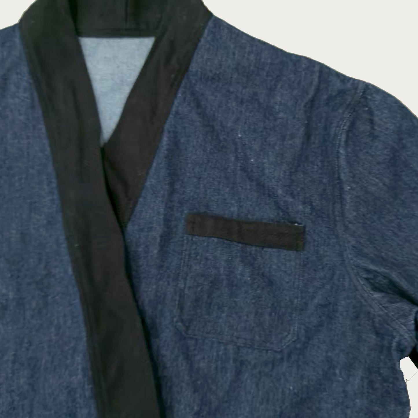 Custom made project mjr's jacket and work pants thick denim sashiko fabric kimono