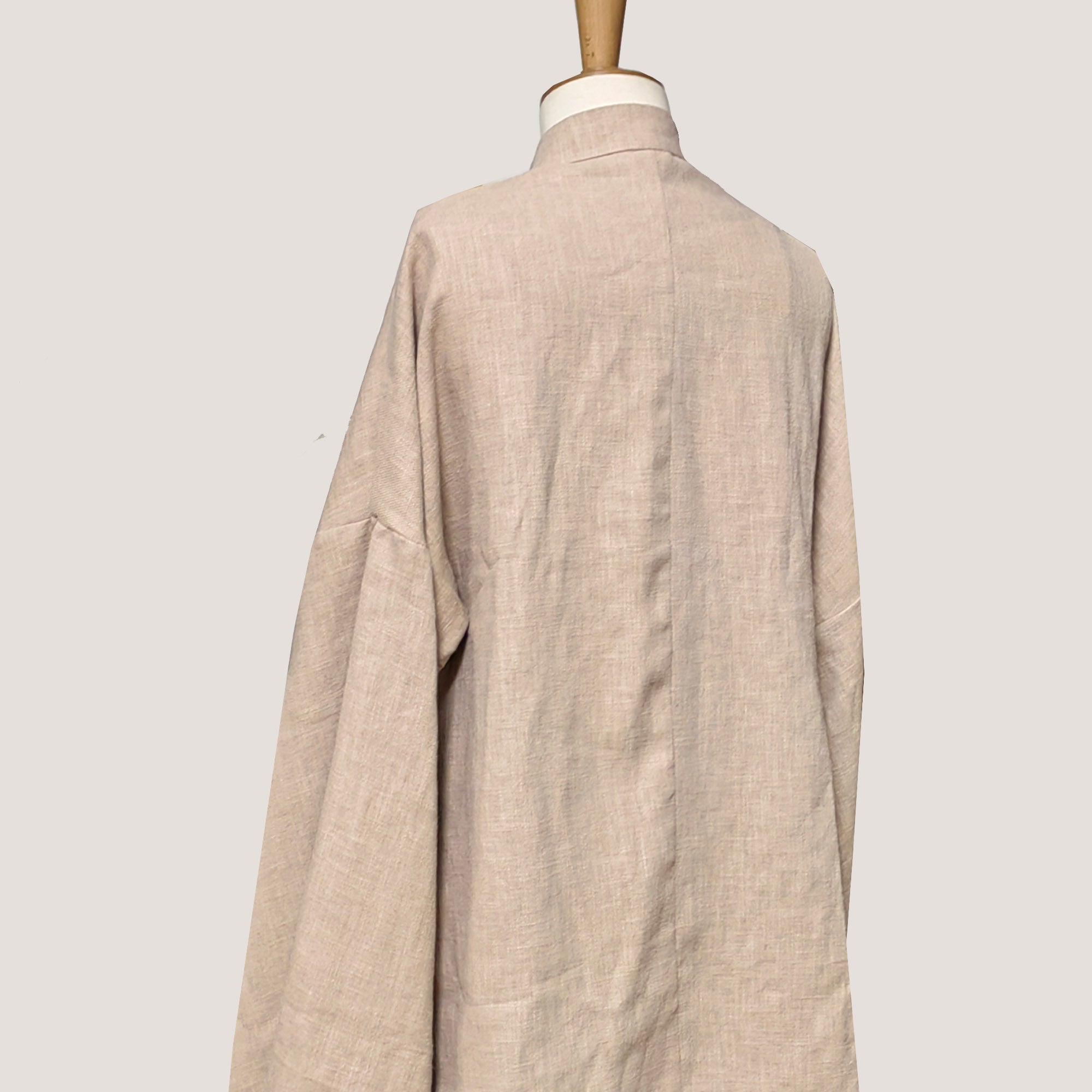 Hemp Blouse with flare sleeves Minimalist Ming's style blouse custom made size available