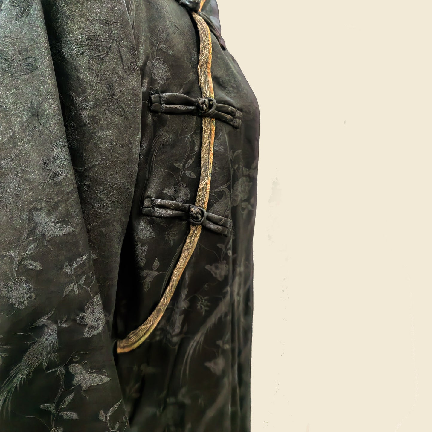 Gambiered guangdong gauze silk custom made Qipao dress tailor made Qipao modified Qipao Chinese Qipao dress Silk dress