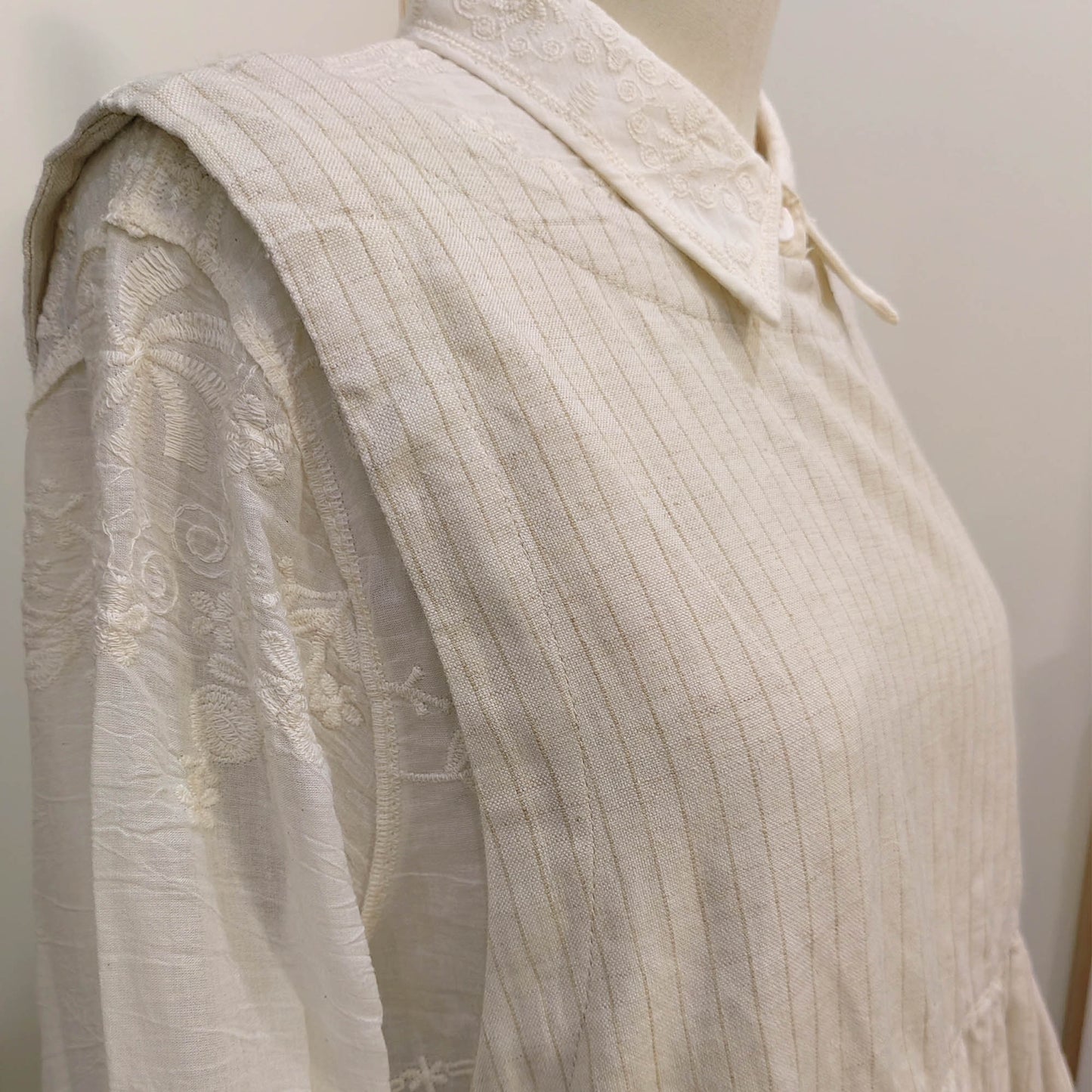 Spring Linen striped vest flare vest soft linen vest side open vest striped vest