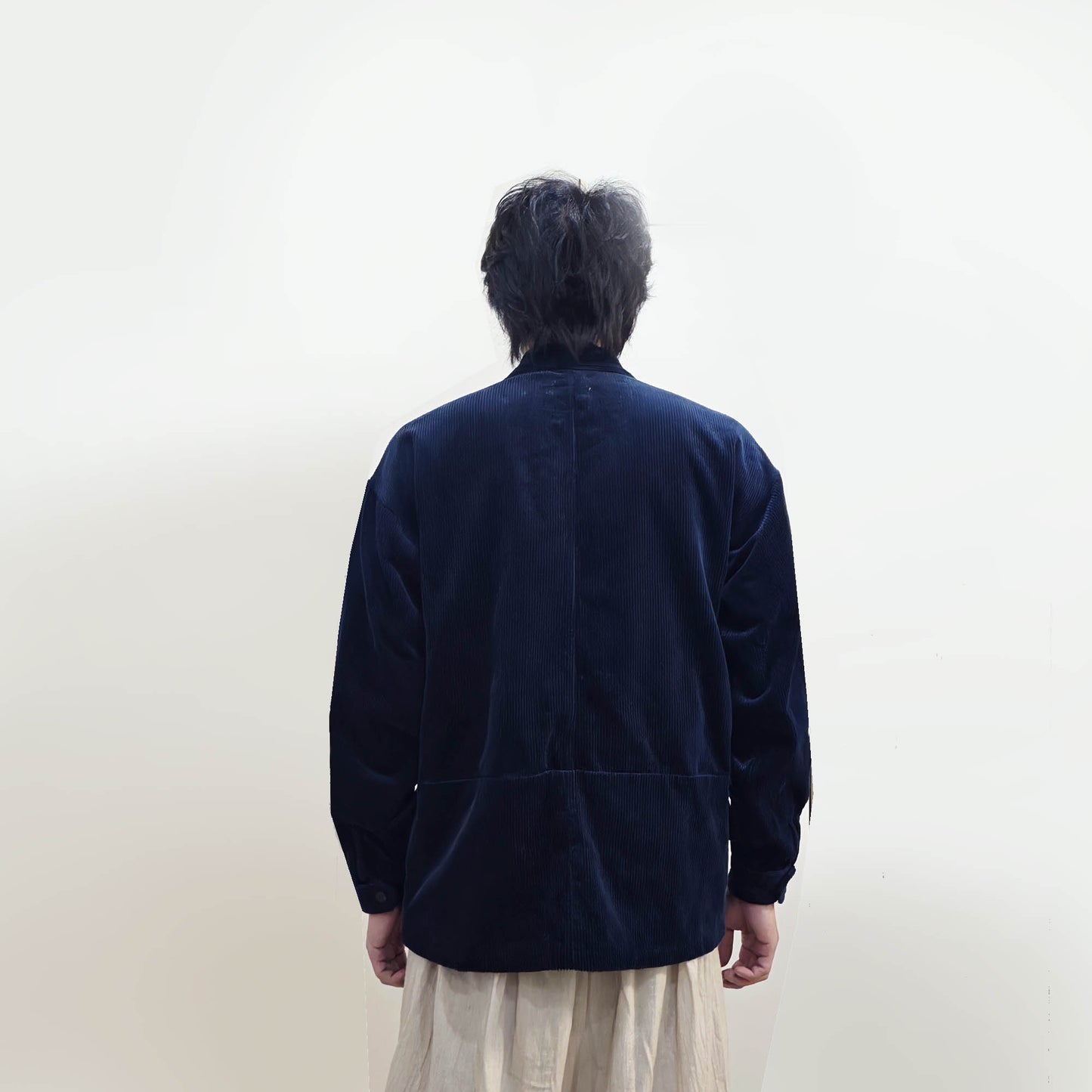 Natural Indigo dyed Kimono shirt cotton corduroy kimono shirt woad dyed corduroy kimono