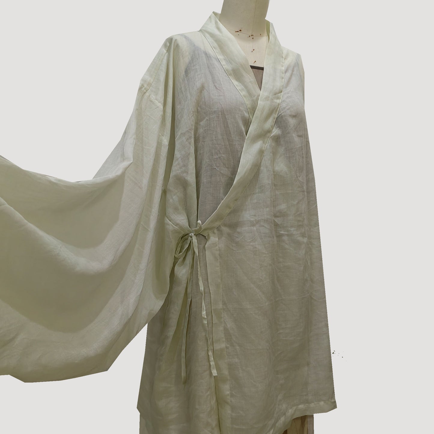 Light weight Ramie fabric large sleeves Hanfu top